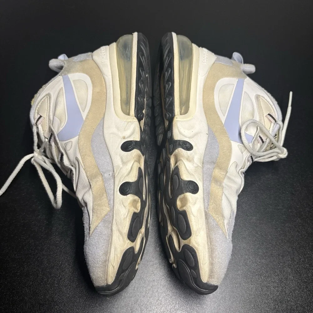 Nike Air Max 270 React CT1287-100 White Running Shoes‎ Sneakers Women's Size 9